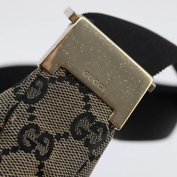 GUCCI GG Canvas Shoulder Bag Navy Gold 019 - Picture 11 of 16